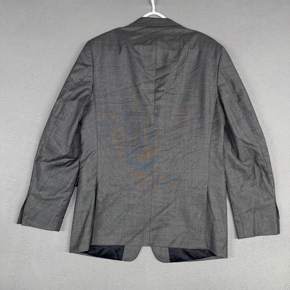 Banana Republic Blazer Mens 42L Grey Slim Fit Marzotto Wool Sport Coat Jacket